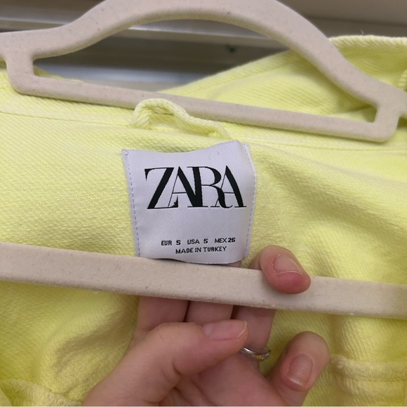 Zara Oversized Neon Yellow Button Front Shacket - Picture 5 of 6